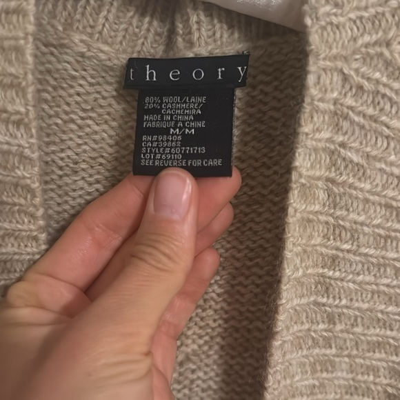 Theory wool cashmere blend sweater vest cardigan - Picture 2 of 4